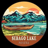 Sebago Lake Vintage Vacation Maine Baby Bodysuit