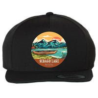 Sebago Lake Vintage Vacation Maine Wool Snapback Cap