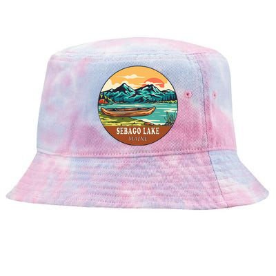 Sebago Lake Vintage Vacation Maine Tie-Dyed Bucket Hat