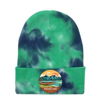 Sebago Lake Vintage Vacation Maine Tie Dye 12in Knit Beanie