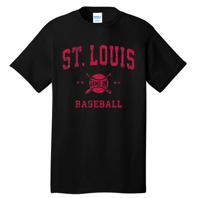 St Louis Vintage Baseball Throwback Retro Design Tall T-Shirt