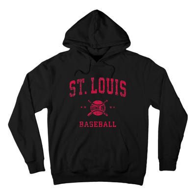 St Louis Vintage Baseball Throwback Retro Design Tall Hoodie