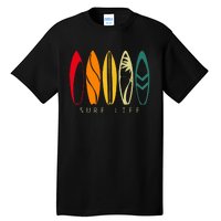 Surf Life Vintage Surfing Retro Surfboard Surfer Tall T-Shirt