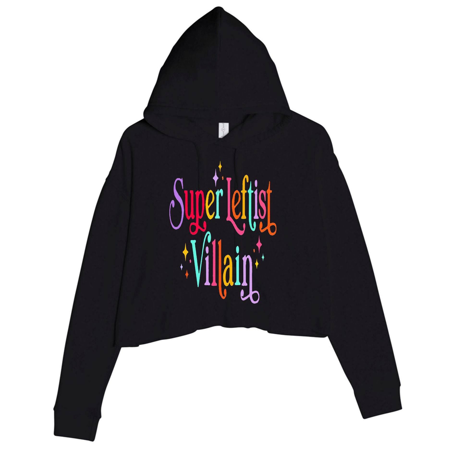 Super Leftist Villain Crop Fleece Hoodie