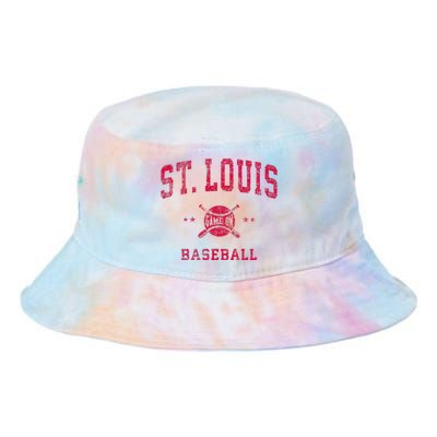 St Louis Vintage Baseball Throwback Tie Dye Newport Bucket Hat