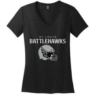 St. Louis Vintage Helmet St. Louis Football Women's V-Neck T-Shirt