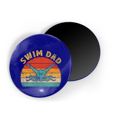 Swimming Lover Vintage Retro Swimmer Swim Dad Fathers Day Cute Gift Magnet