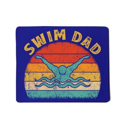 Swimming Lover Vintage Retro Swimmer Swim Dad Fathers Day Cute Gift Mousepad