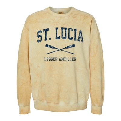 St. Lucia Vintage Nautical Paddles Sports Oars Colorblast Crewneck Sweatshirt