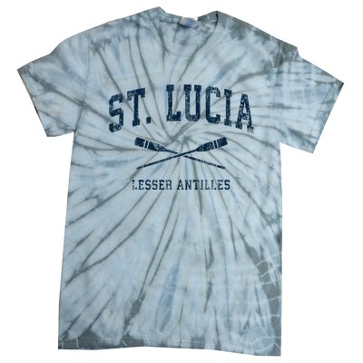 St. Lucia Vintage Nautical Paddles Sports Oars Tie-Dye T-Shirt