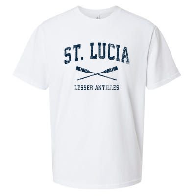 St. Lucia Vintage Nautical Paddles Sports Oars Sueded Cloud Jersey T-Shirt