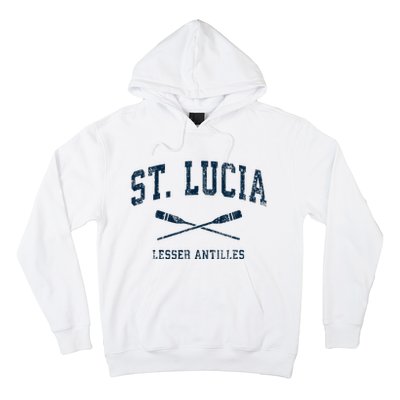 St. Lucia Vintage Nautical Paddles Sports Oars Hoodie