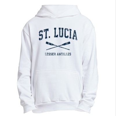 St. Lucia Vintage Nautical Paddles Sports Oars Urban Pullover Hoodie