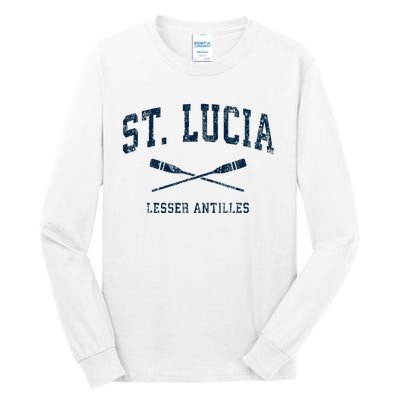 St. Lucia Vintage Nautical Paddles Sports Oars Tall Long Sleeve T-Shirt