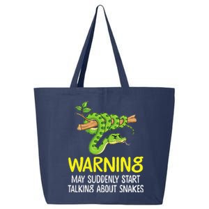 Snake Lover Warning May Suddenly Start Talking About Snakes 25L Jumbo Tote