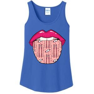 Skier Lips Winter Sports Gift Ski Skiing Cool Gift Ladies Essential Tank