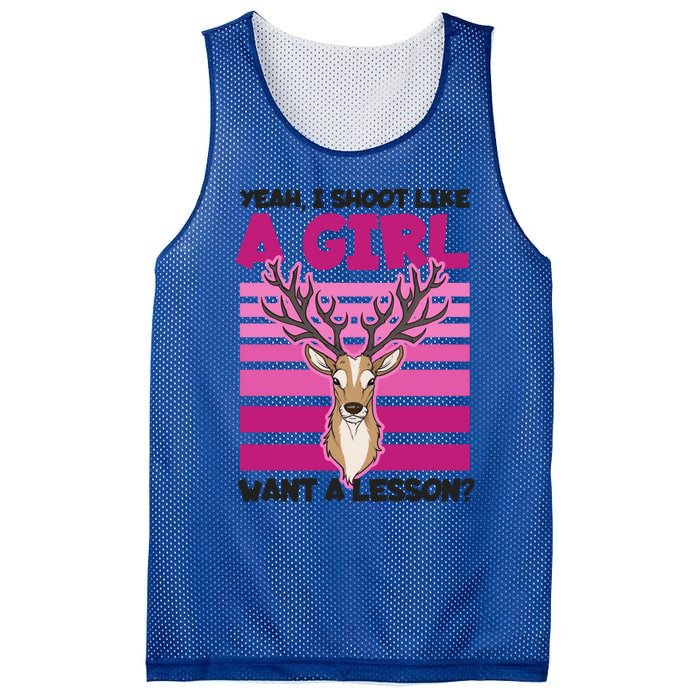 Shoot Like Want A Lesson Design Deer Hunting Meaningful Gift Mesh Reversible Basketball Jersey Tank