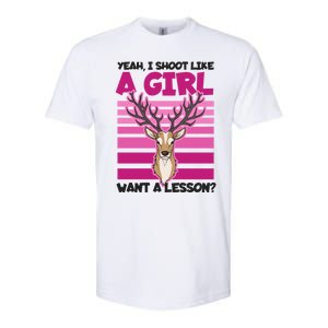 Shoot Like Want A Lesson Design Deer Hunting Meaningful Gift Softstyle CVC T-Shirt