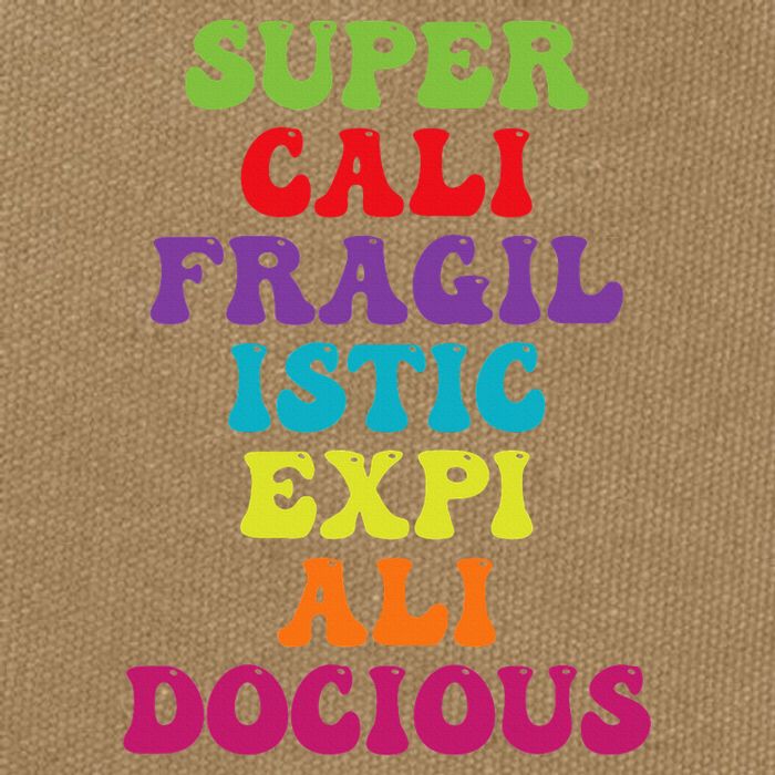 Supercalifragilisticexpialidocious Longest Word Cotton Canvas Backpack