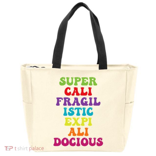 Supercalifragilisticexpialidocious Longest Word Zip Tote Bag