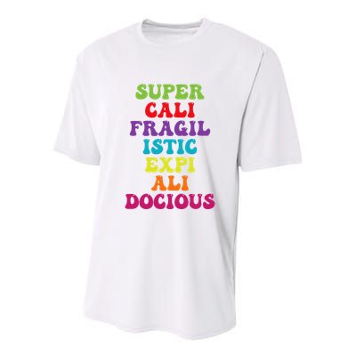 Supercalifragilisticexpialidocious Longest Word Youth Performance Sprint T-Shirt