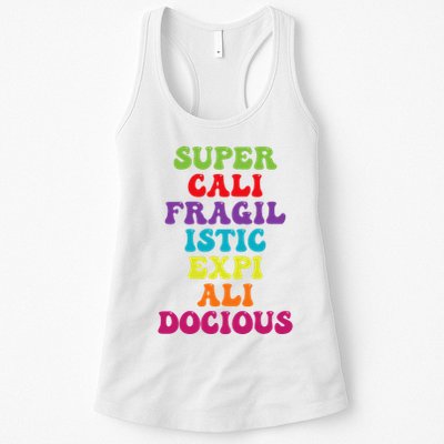 Supercalifragilisticexpialidocious Longest Word Womens Tank Top