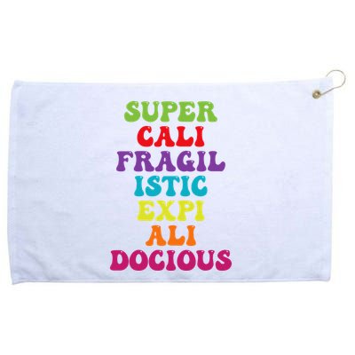 Supercalifragilisticexpialidocious Longest Word Grommeted Golf Towel