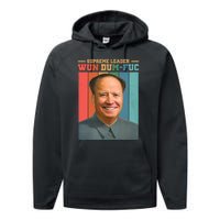 Supreme Leader Wun Dum Fuc Funny Anti Joe Biden Performance Fleece Hoodie