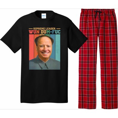 Supreme Leader Wun Dum Fuc Funny Anti Joe Biden Pajama Set