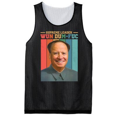 Supreme Leader Wun Dum Fuc Funny Anti Joe Biden Mesh Reversible Basketball Jersey Tank