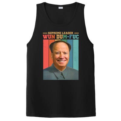 Supreme Leader Wun Dum Fuc Funny Anti Joe Biden PosiCharge Competitor Tank