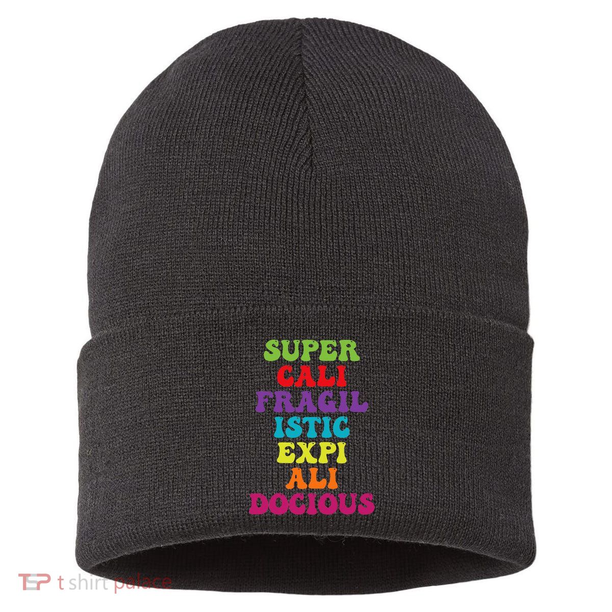 Supercalifragilisticexpialidocious Longest Word Groovy Sustainable Knit Beanie