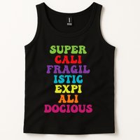 Supercalifragilisticexpialidocious Longest Word Groovy Tank Top
