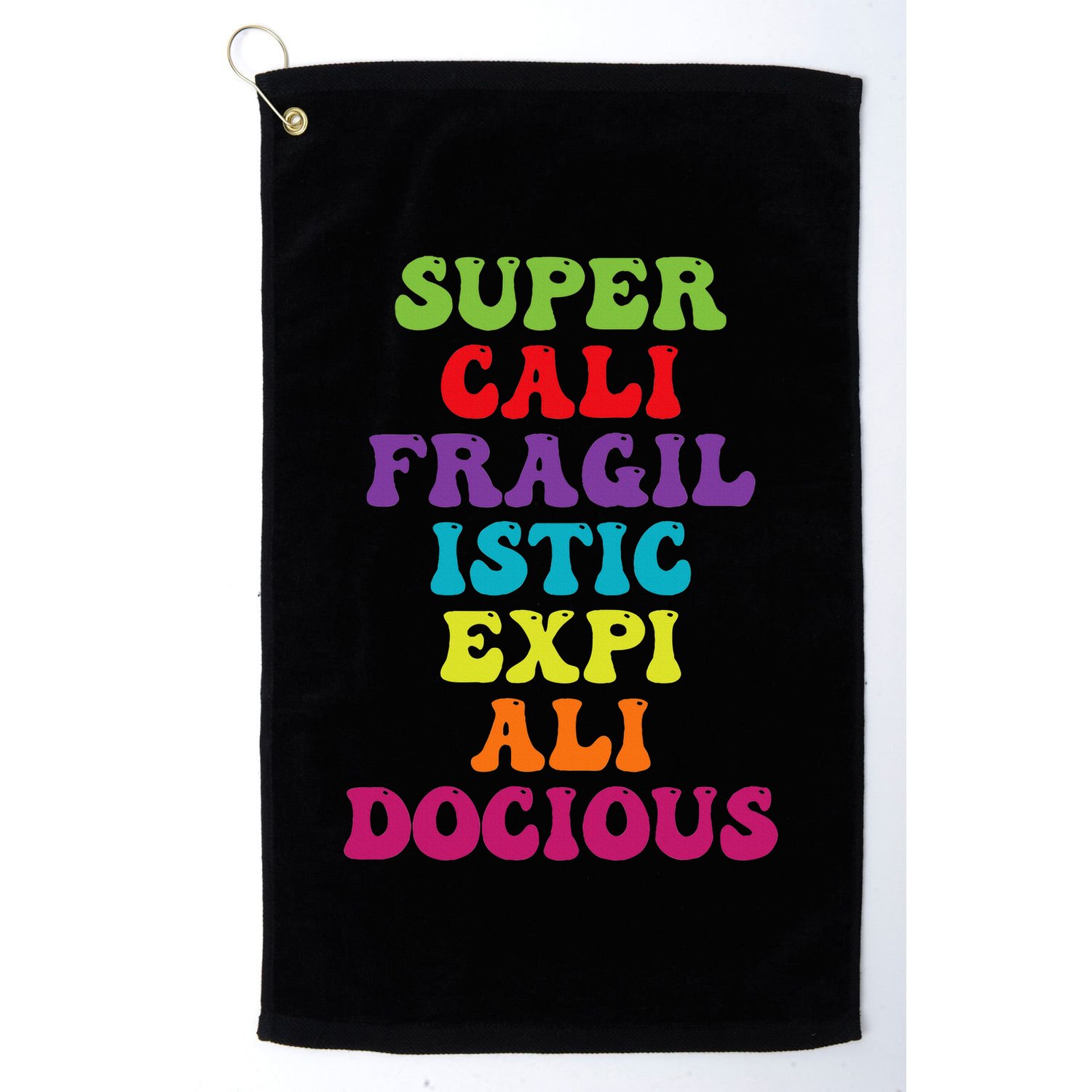 Supercalifragilisticexpialidocious Longest Word Groovy Golf Towel