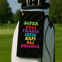 Supercalifragilisticexpialidocious Longest Word Groovy Golf Towel