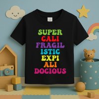 Supercalifragilisticexpialidocious Longest Word Groovy Toddler T-Shirt