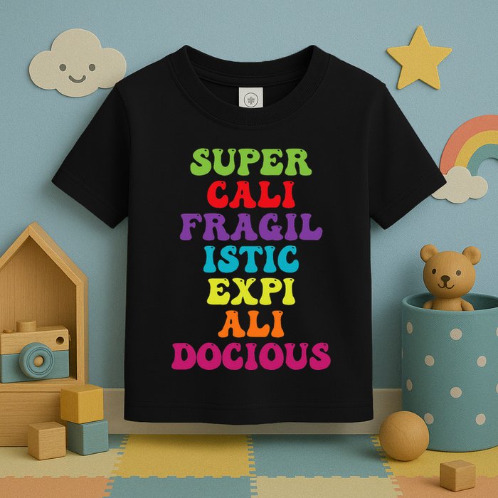 Supercalifragilisticexpialidocious Longest Word Groovy Toddler T-Shirt