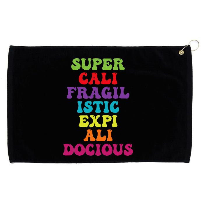 Supercalifragilisticexpialidocious Longest Word Groovy Grommeted Golf Towel