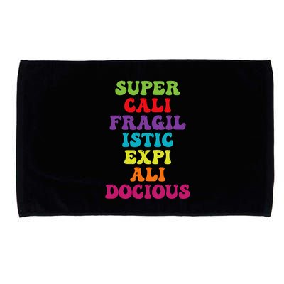 Supercalifragilisticexpialidocious Longest Word Groovy Microfiber Hand Towel