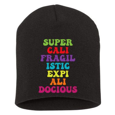 Supercalifragilisticexpialidocious Longest Word Groovy Short Acrylic Beanie