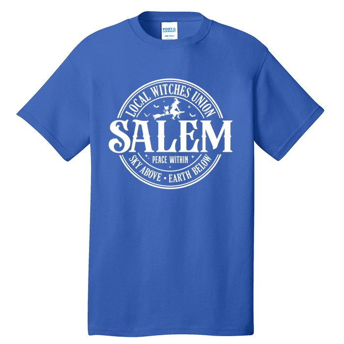 Salem Local Witches Union Sky Above Earth Below Halloween Gift Tall T-Shirt