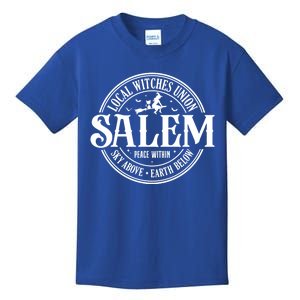 Salem Local Witches Union Sky Above Earth Below Halloween Gift Kids T-Shirt