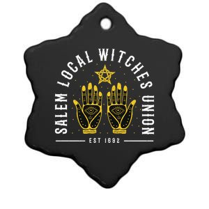 Salem Local Witch Union 1692 Cute Retro S Halloween Great Gift Ceramic Star Ornament