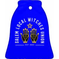 Salem Local Witch Union 1692 Cute Retro S Halloween Great Gift Ceramic Bell Ornament