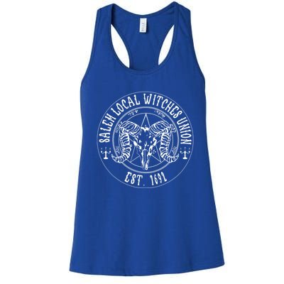 Salem Local Witches Union Est 1692 Halloween Salem Witch Gift Women's Racerback Tank