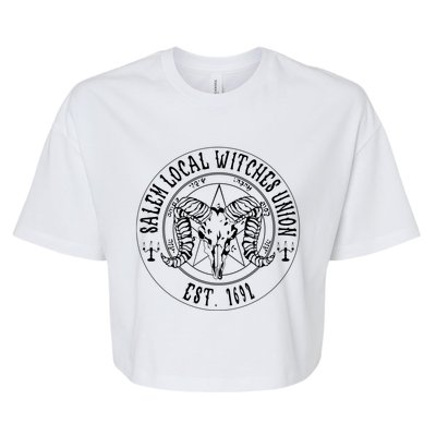 Salem Local Witches Union Est 1692 Halloween Salem Witch Gift Bella+Canvas Jersey Crop Tee