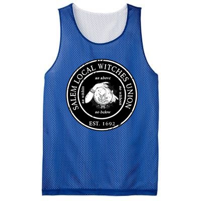 Salem Local Witches Union Est 1692 Crystal Ball Halloween Gift Mesh Reversible Basketball Jersey Tank