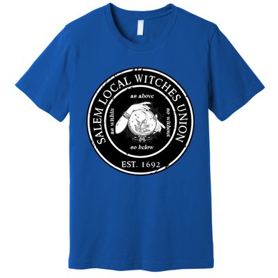 Salem Local Witches Union Est 1692 Crystal Ball Halloween Gift Premium T-Shirt