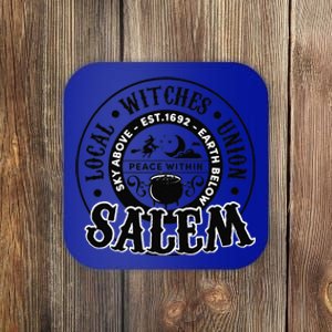 Salem Local Witches Union Sky Above Earth Est 1692 Halloween Coaster