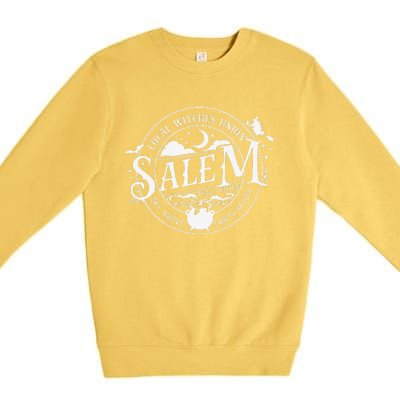 Salem Local Witches Union Sky Above Earth Below Halloween Premium Crewneck Sweatshirt